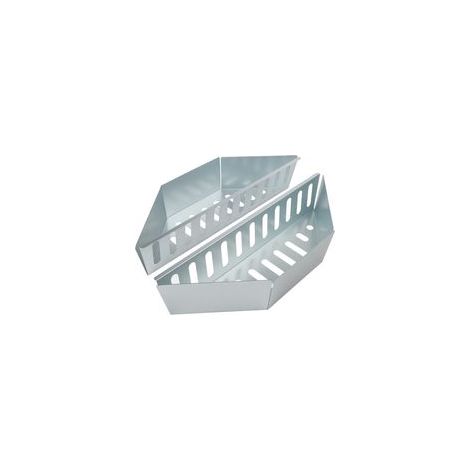 Panier à charbon en acier inoxydable pour barbecue, 2 pièces, 37,4 cm, compatible avec cuisson directe et indirecte, support pour briquettes de charbon (1/5)
