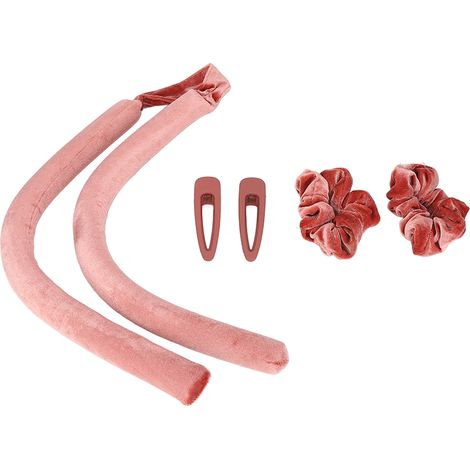 Rouleau à boucles sans chaleur avec barrettes et anneaux, outil de coiffure portable doux (1/5)