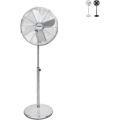 Ventilatore a piantana 4 pale in alluminio 3 velocità Norek - Grigio (1/5)