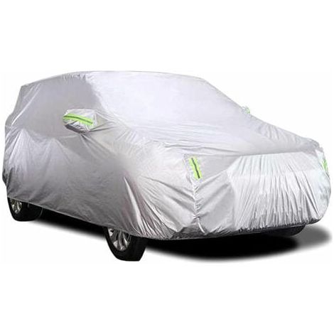 Funda para coche, protección solar, aislamiento térmico, protección UV, protección contra el polvo, resistente a arañazos, universal para sedán, talla M (1/5)