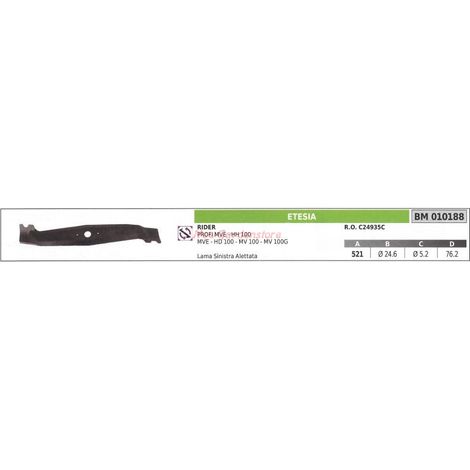 Linke Klinge für PROFI MVE Rasenmäher Rider 010188