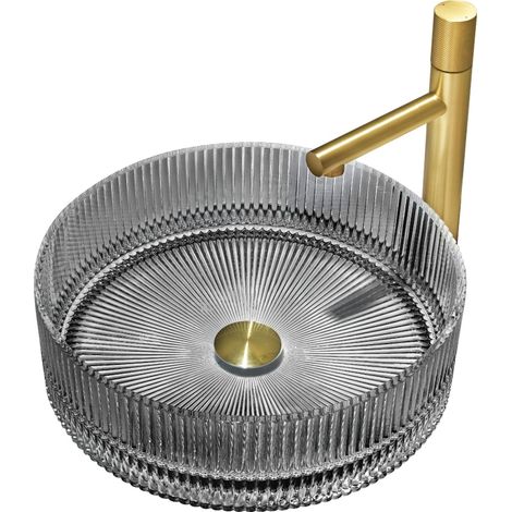Mexen Eiva lavabo à poser en verre 39 x 39 cm, noir - 24163970 (1/2)