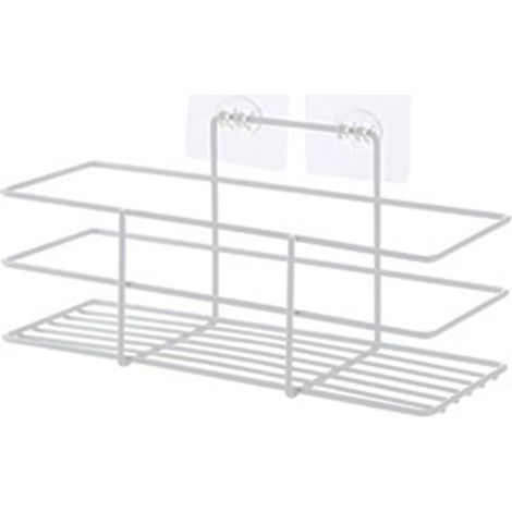 Étagère de rangement pour salle de bain, cuisine, pâtes, épices et articles de toilette, blanche (1/5)