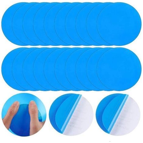 Pair Lot de 20 rustines autocollantes pour réparation de piscine   En PVC   Pour matelas gonflables