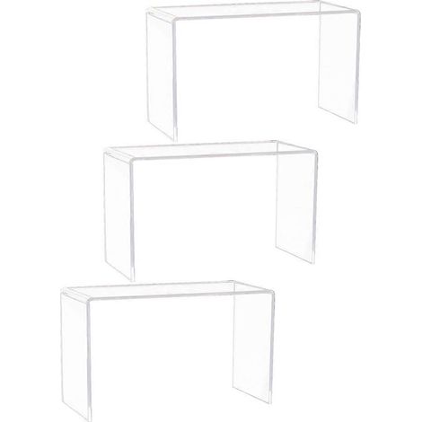 Présentoir à chaussures et étagère de rangement en acrylique, ensemble de 9 étagères transparentes (1/5)