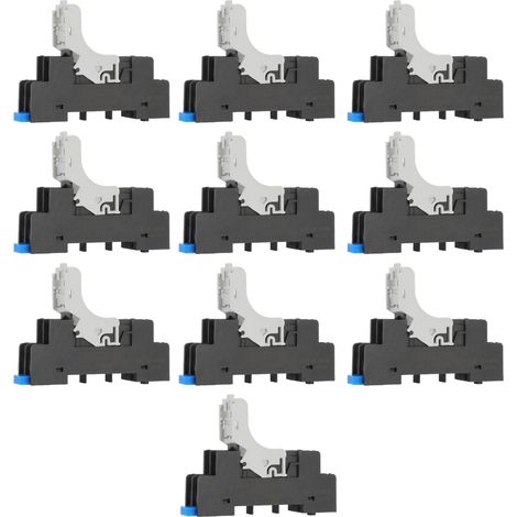 10 Pièces Support Relais 8 Broches Socle Accessoire Ensemble Kit AC 250V pour Équipement de Tour (1/5)