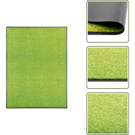 Paillasson lavable Vert 90x120 cm - Tapis D'entrée - Paillasson Extérieur - Paillasson Intérieur - Tapis Absorbant - Tapis Lavable (1/5)