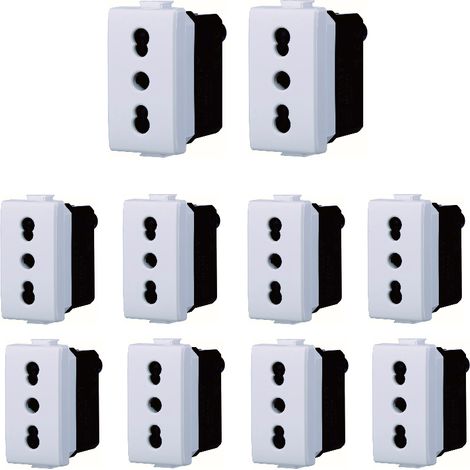 gloca 10er Set Schuko Steckdosen 2P+T 10/16A kompatibel mit Matix Serie (1/4)
