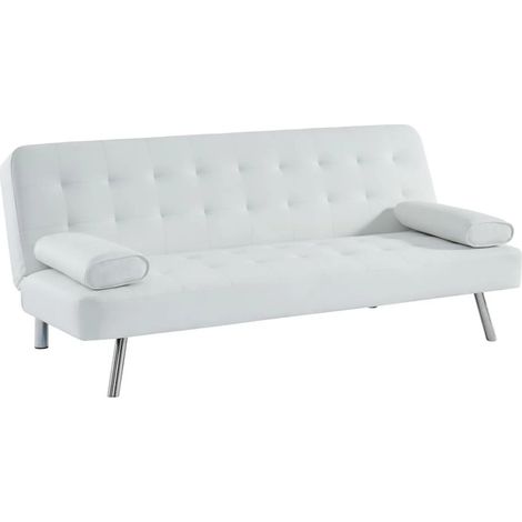 Divano letto clic clac in similpelle Bianco - MICHELLE II (1/4)