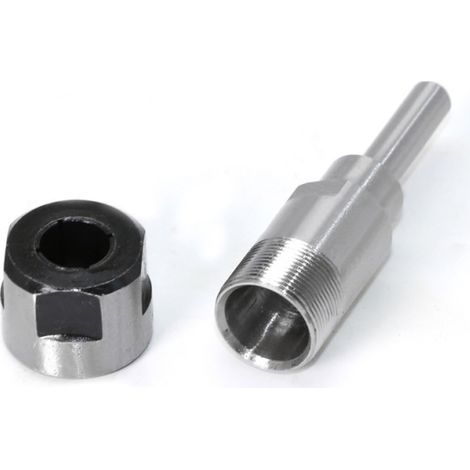 Rallonge de fraise à bois avec tige de 6 mm pour défonceuse, pince de serrage et extension pour machine à graver. (1/5)
