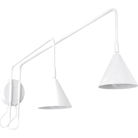Apliques NOX blanco acero 2xE14 150cm Sollux (1/2)