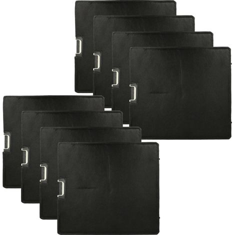 vhbw 8x filtro de carbón activado compatible con Miele DA 6996 W, DA 6086 W, DA 60x6 W, DA 6796 W, DA 6096 W campanas cocina - 34 x 31 x 2,2 cm