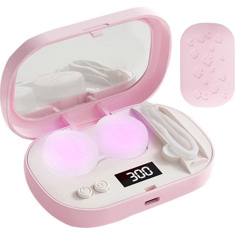 Ultraschallreiniger (48 kHz) für Zahnspangen, 200 ml Reinigungsgerät für Zahnspangen, Aligner, Mundschutz, Bürstenköpfe und Schmuck (1/5)