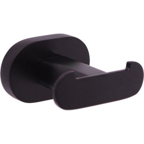 Patère double YUKON en laiton noir mat 6 cm (1/2)
