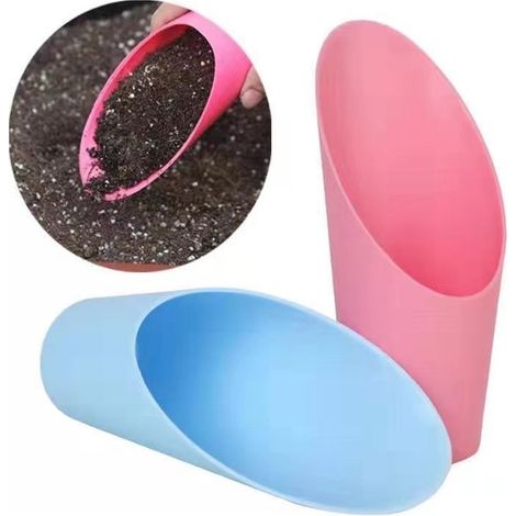 Set di 2 mini palette da giardino per piante grasse - Attrezzo da giardino in plastica - Secchio da giardino - Cilindro per invasatura (1/5)