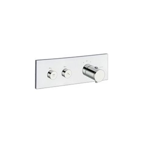 Façade de douche horizontale thermostatique Chromée 2 sorties THERMO UP - TRIVERDE - CRISTINA ONDYNA XT71251 (1/2)