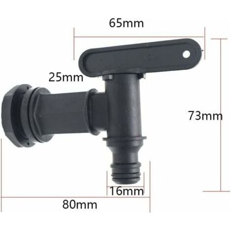 pièces de remplacement IBC baril eau bout à bout robinet pluie baril réservoir d'eau 3/4in robinet jardin baril d'eau réservoir d'eau bec Valve (1/5)