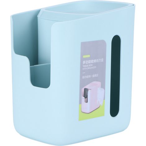 Multifunktionale Büroaufbewahrungsbox – Taschentuchbox und Schreibtisch-Organizer Blau (1/5)