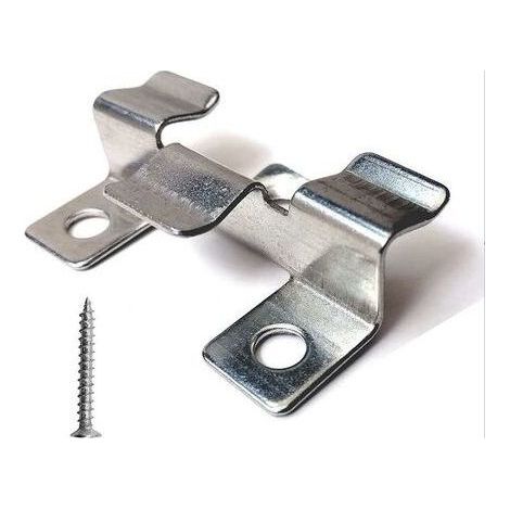 Lot de 100 clips de fixation pour terrasse en composite avec vis en acier inoxydable(hauteur 1 cm) (1/5)