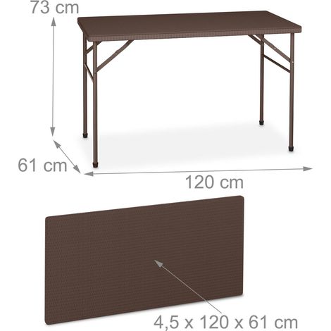Set di 1 tavolo pieghevole e 2 panche da giardino esterno 73 x 120 x 61 cm design rustico in acciaio nero 130015821