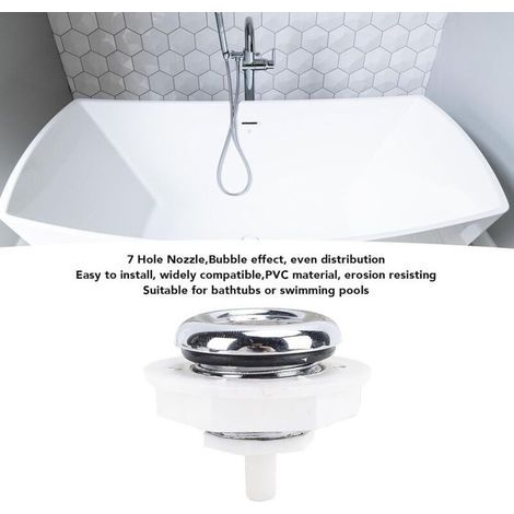 Bulle de spa à 7 trous – 3 pièces, buses à bulles en PVC pour baignoire et piscine, accessoire hydrothérapie silencieux et résistant (1/4)