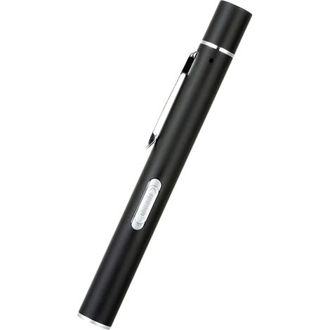 Lampe de poche rechargeable rechargeable USB Mini lampe de poche avec 2 sources LED, clip de poche (Noir) (1/5)
