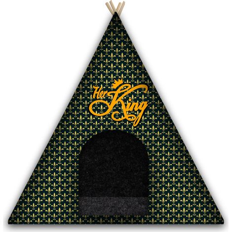 Tenda a forma di teepee per cani/gatti con cuscino HER King XL (1/5)