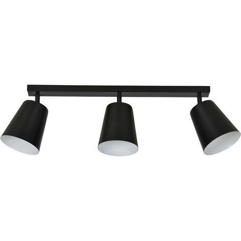 Plafonnier barre Emibig PRISM noir/blanc 3xE27 80cm (1/2)