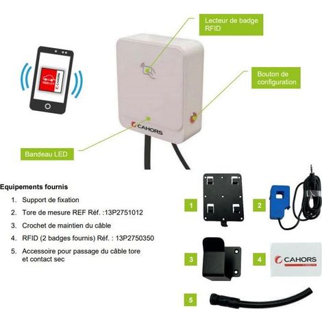 Borne de recharge Boxeo Home 7kW avec câble T2S de 5m - Cahors