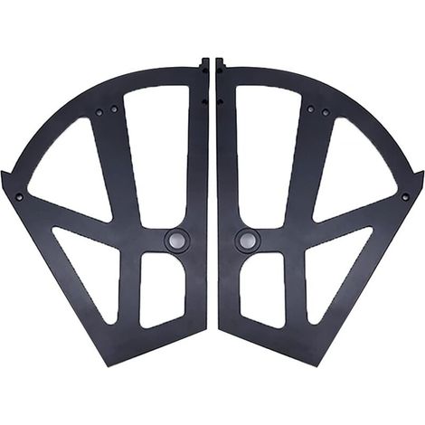 Set of 2 Double-Layer Plastic Shoe Cabinet Hinges with Flap Frame - 228 x 255 mm - Black (1/5)