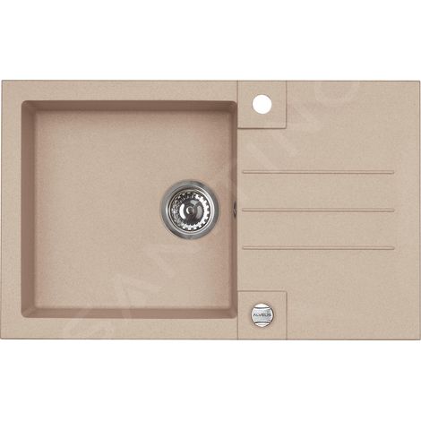 Alveus Rock - Évier en granit 780x480 mm, avec commande de vidage, beige 1090946 (1/5)