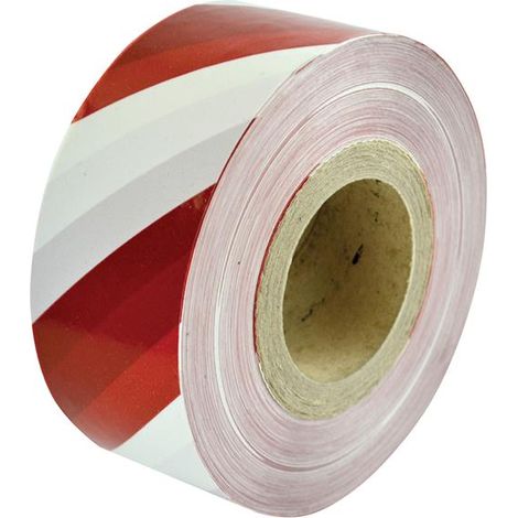 Faithfull Heavy-Duty Barrier Tape Red & White 70mm x 250m (1/3)