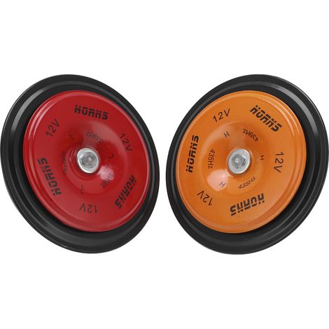 Wasserdichte elektrische Drucklufthupe 110dB für Schiffe, LKWs, Motorräder, 12V DC (orange-rot) (1/5)