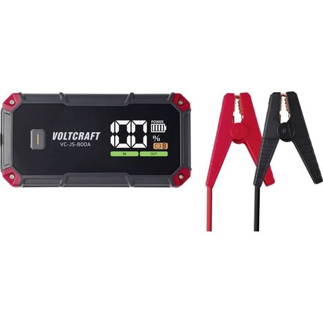 VOLTCRAFT Aide au démarrage VC-JS-800A VC-18218600 Courant d'aide au démarrage (12 V)=400 A sortie 12 V 1x, port USB 2x (1/4)