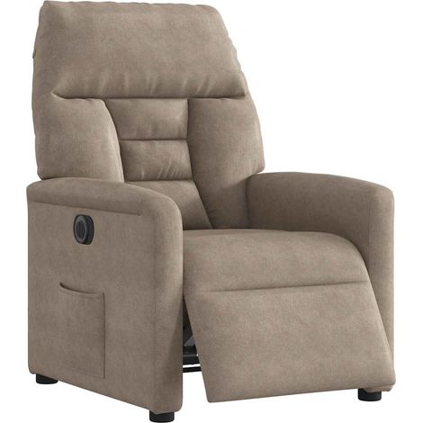 Fauteuil de télévision,Fauteuil inclinable électrique taupe tissu microfibre CFW278031 (1/5)