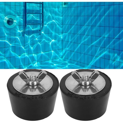 Lot de 2 Bouchons en Caoutchouc Antigel pour Tuyaux de Piscine Diamètre 45mm (1/5)