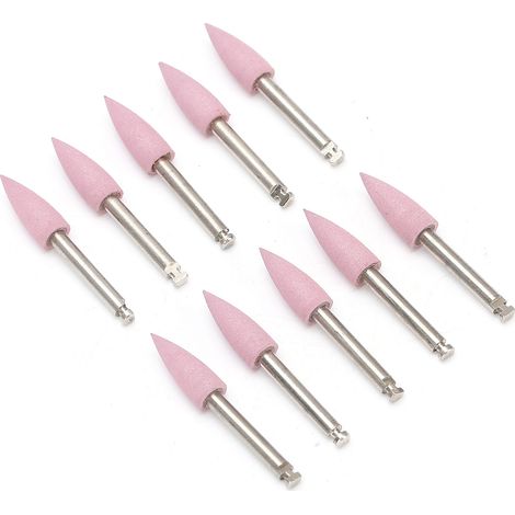 10 pièces Fraises Dentaires Rose pour Polissage à Basse Vitesse - Kit de Burs et Forets Dentaires (1/5)