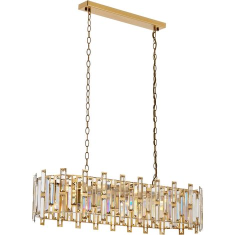 Lustre, corps en métal avec capuchon en cristal, hauteur 105 cm, largeur 90 cm, 13 ampoules E14 max. 40 W, design baroque pour hôtels et maisons