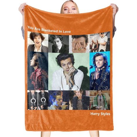 Plaid Harry Styles en polyester 140x200cm/55.1x78.7in motif imprimé déco pour lit sommeil maison canapé bureau