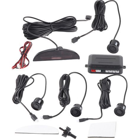Kit de stationnement radar de recul avec 4 sondes, affichage LED, alarme sonore et bip (1/5)