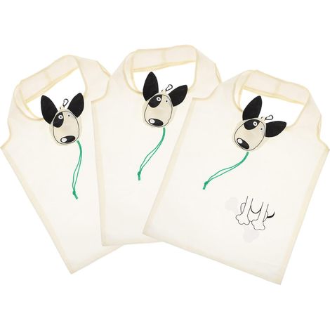 de courses pliables en polyester ornés d un motif chien