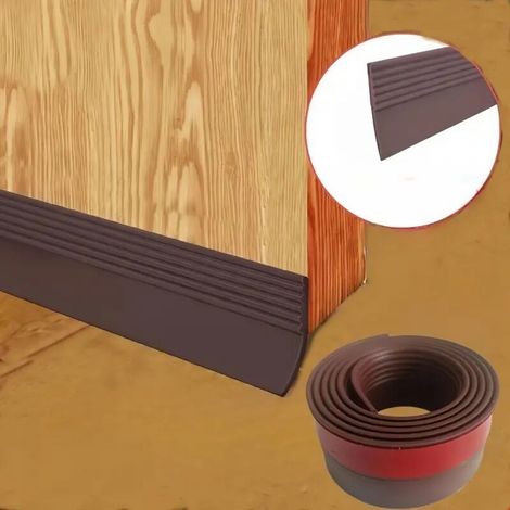 Joint d'étanchéité marron de 50 mm pour bas et joint de porte, 1 mètre de chaque, coupe-vent, imperméable, résistant au gel et isolant thermique. (1/5)
