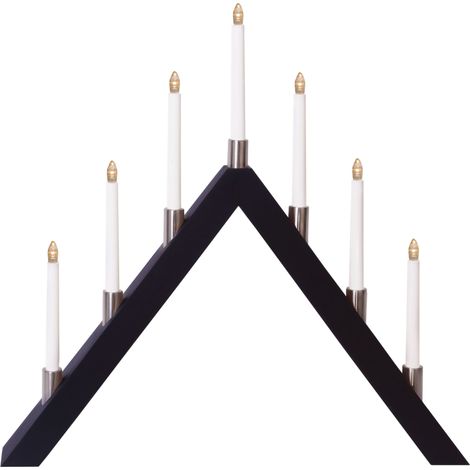 Star LED-Fensterleuchter "Tall-A", 7-flammig, schwarz (1/5)
