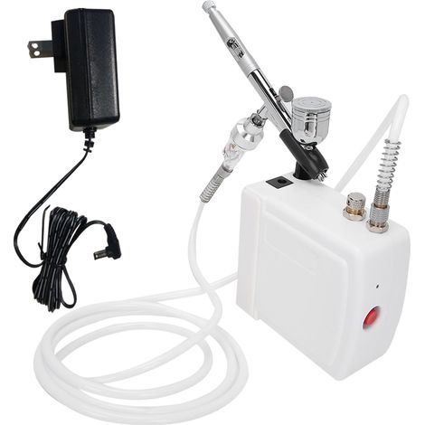 Kit d'aérographe multi-usages à alimentation par gravité, double action, TD08AC-SF+130SC (calibre 0,3), prise 100-240 VUS (1/5)