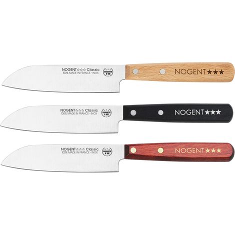 Nogent - Couteau Santoku classic bois lame lisse (1 modèle aléatoire)