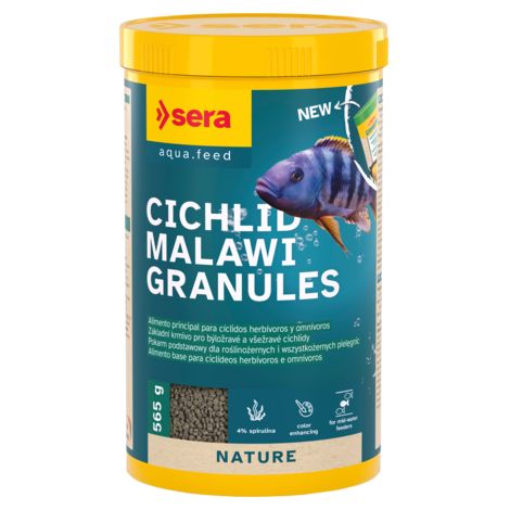 Sera Cichlid Malawi Granules - Alimento Principal para Ciclidos Herbívoros