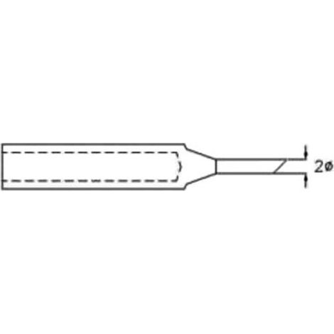 Panne de fer à souder cms - forme ronde 45° - ø 2 mm