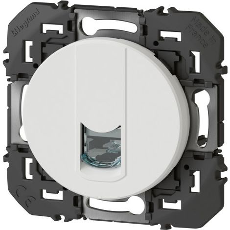 Legrand – Prise RJ45 cat6 STP blindée Dooxie – Finition blanche – Connecteur avec écrou de verrouillage – Transmission rapide et stable des données