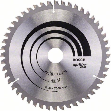 Bosch PRO Wood Kreissägeblatt, 216 x 2,8 x 30 mm, T48