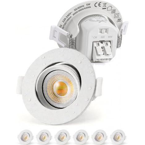 Spot LED Encastrable IP65 Salle de Bain Classe énergétique C (1/5)